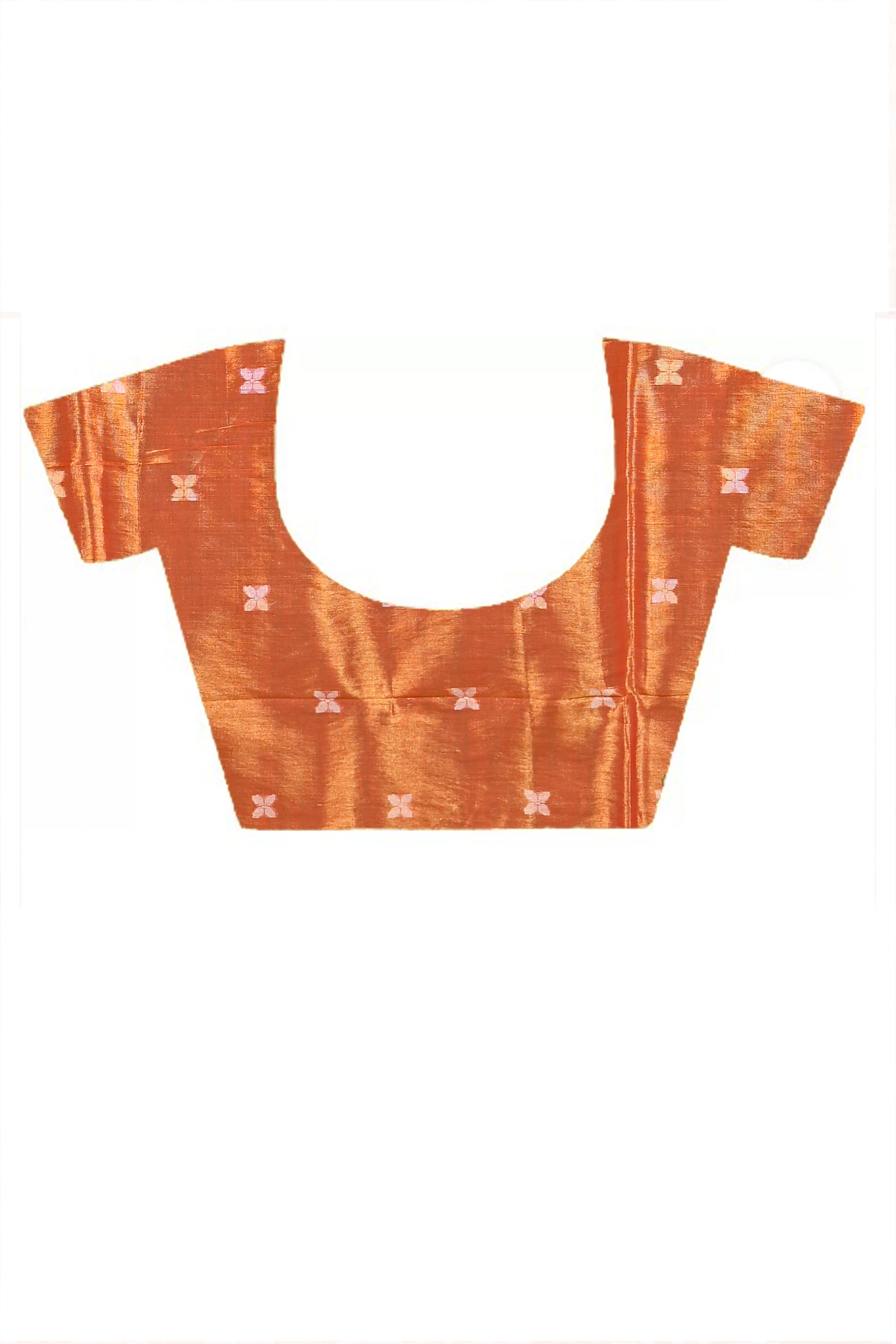 Orange Cotton Silk Parashar Tissue Jamdani Saree (294)